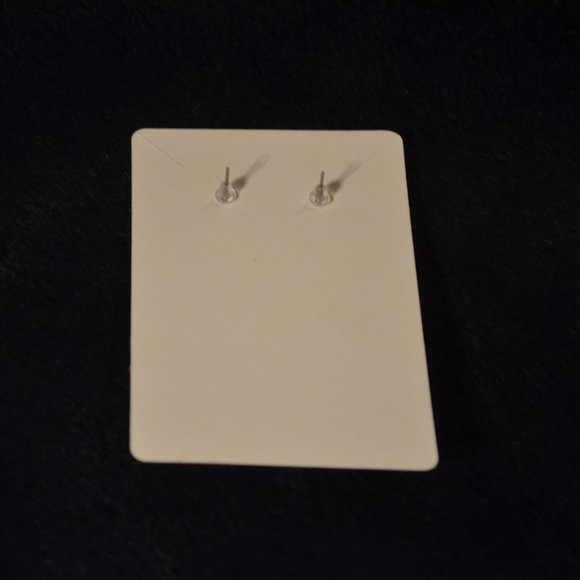 Rhinestones Bow Pink & White Beads Hanging Stud Earrings - Picture 3 of 5